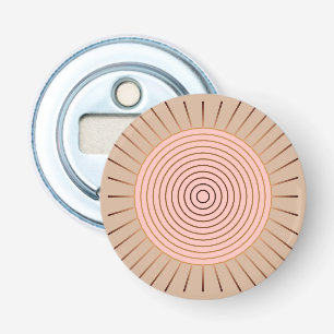 Décapsuleur Sunburst géométrique moderne - Peach et Tan