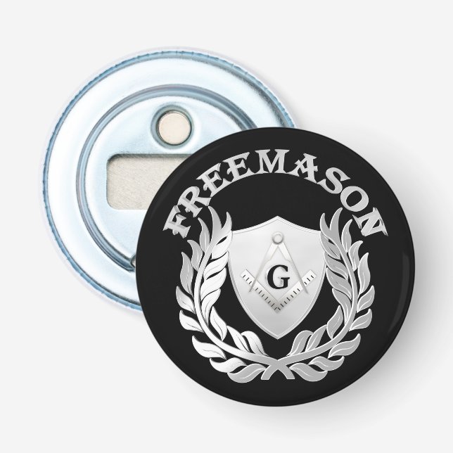 Décapsuleur Symbole de maçonnerie en argent (Devant)