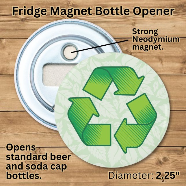 Décapsuleur Symbole de recyclage (Créateur téléchargé)