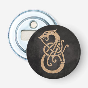 Décapsuleur Symbole du nœud du serpent viking doré