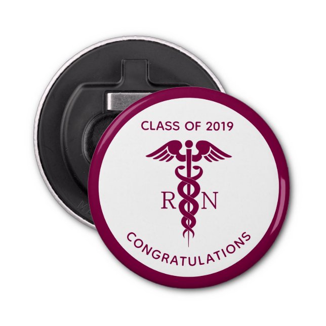 Décapsuleur Symbole Médicale simple Red Caduceus Nurse (Devant)