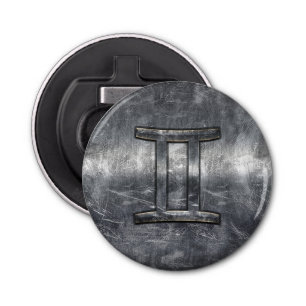 Décapsuleur Symbole moderne Gemini Zodiac Grunge Style déprimé