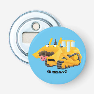 Décapsuleur Sympa joli caractère de dessin animé au bulldozer 