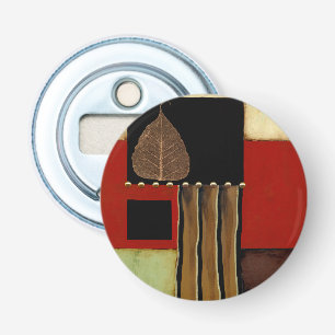 Décapsuleur Tableau à panneaux multicolores avec feuille Brown