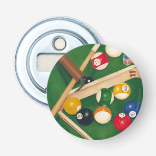 Décapsuleur Tableau de billards réaliste avec les boules et la