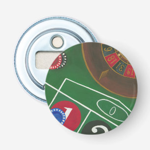 Décapsuleur Tableau de roulette avec les puces et la roue