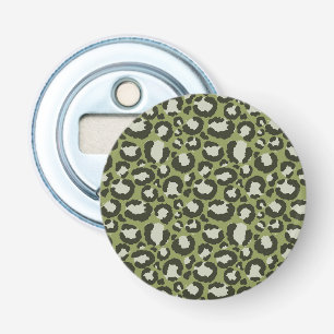 Décapsuleur Taches de léopard vert mousse Imprimé animal glamo