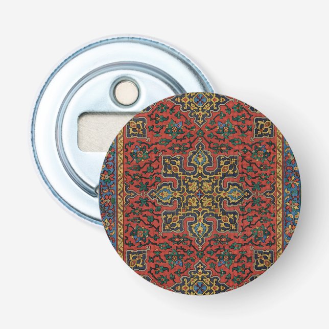 Décapsuleur Tapisserie de tapis persan rouge bleu classique (Devant)