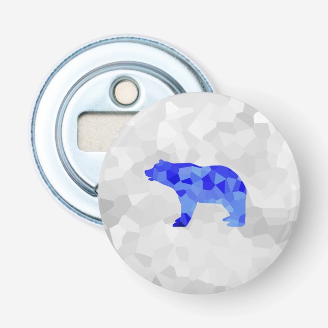 Décapsuleur Tempête de neige géométrique bleue de Milou (Devant)