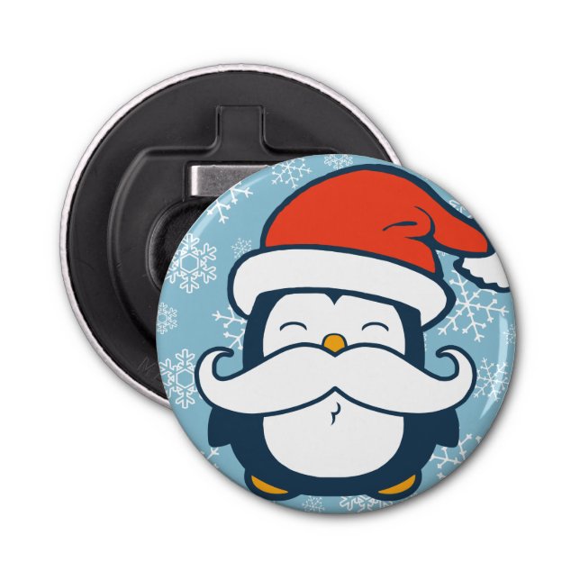 Décapsuleur Tendance de moustache de pingouin de Noël (Devant)