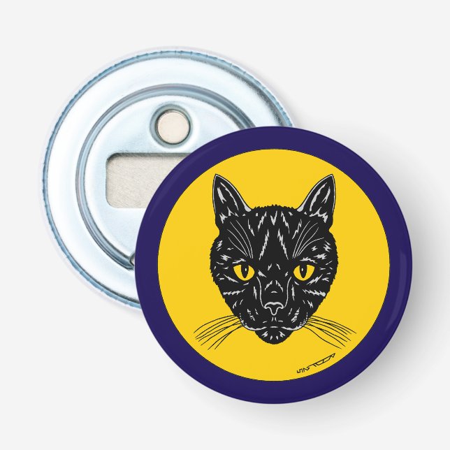Décapsuleur Tête de chat noir (Devant)