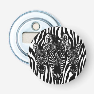 Décapsuleur Tête Zebra unique sur Zebra Print