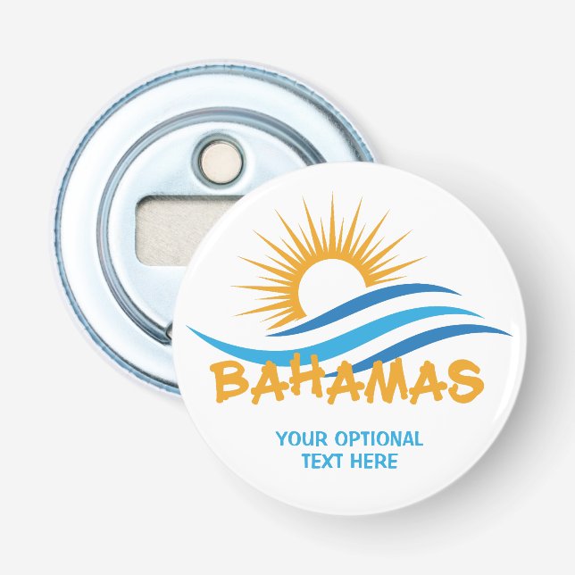 Décapsuleur Texte personnalisé Bahamas (Devant)