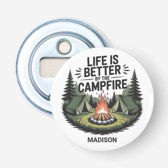 Décapsuleur Texte personnalisé Camping (Devant)