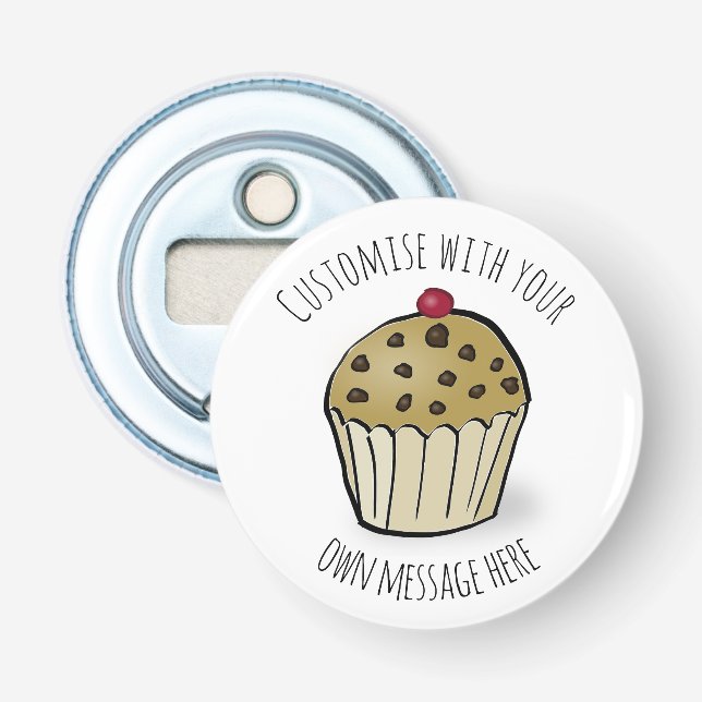 Décapsuleur Texte personnalisé Mignon mini muffin (Devant)