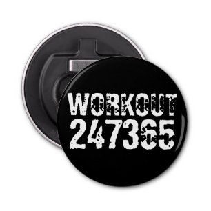 Décapsuleur Texte usé et rayé Workout 247365 blanc