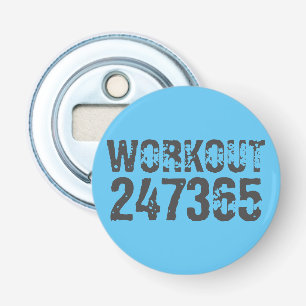 Décapsuleur Texte usé et rayé Workout 247365 bleu
