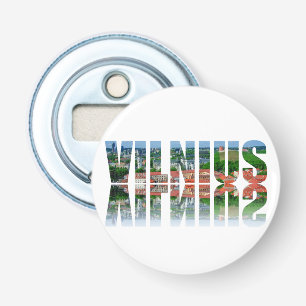 Décapsuleur Texte Vilnius avec réflexion