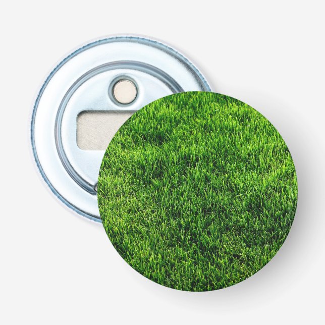 Décapsuleur Texture d'herbe verte d'un terrain de football (Devant)