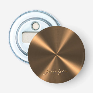 Décapsuleur Texture métallique radiale bronze personnalisée