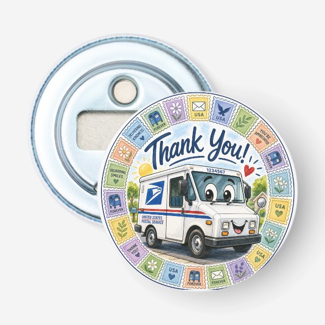 Décapsuleur Thank you Postal Workers  (Devant)