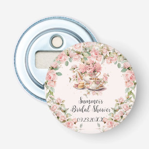 Décapsuleur Thème de fête de thé floral rose vintage pour ente