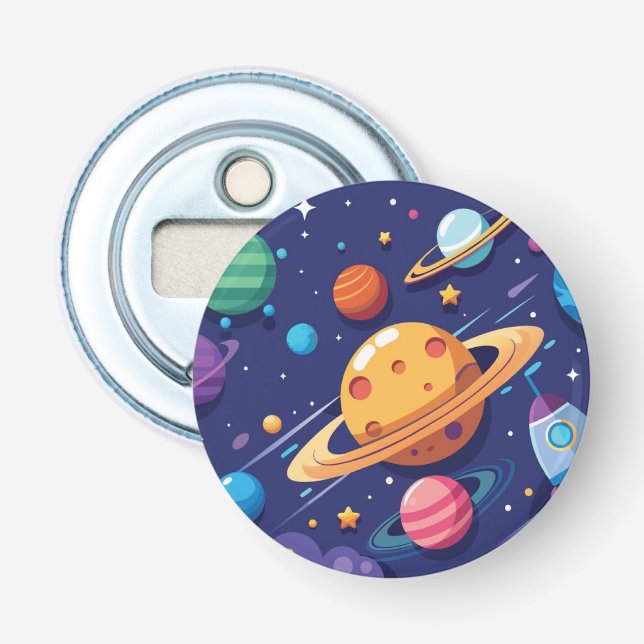 Décapsuleur Thème de l'espace et des planètes (Devant)