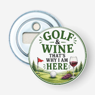 Décapsuleur Thème Golf et Vin pour golfeur