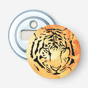 Décapsuleur Tigre à rayures noires sur orange vif