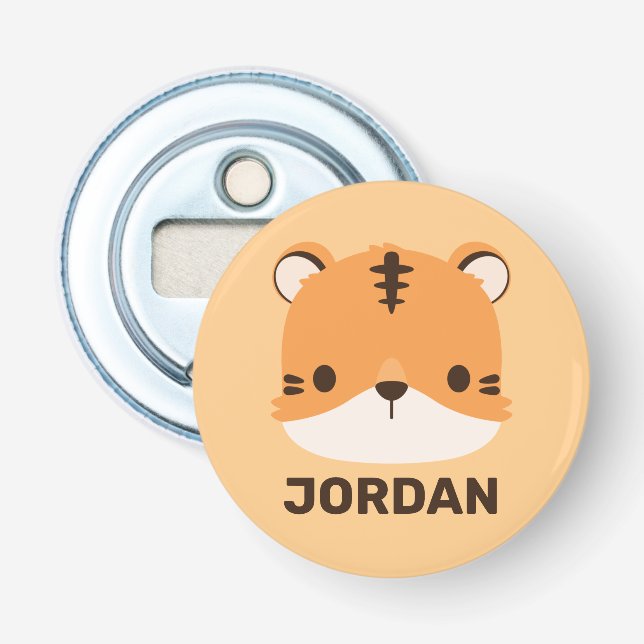 Décapsuleur Tigre mignon avec nom personnalisé (Devant)
