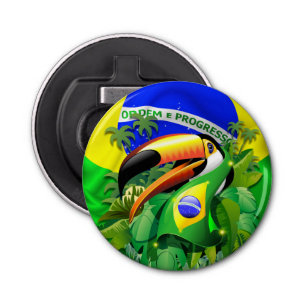 Décapsuleur Toco Toucan avec drapeau brésilien