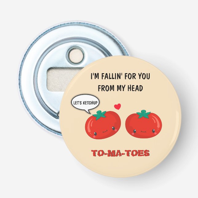 Décapsuleur Tomates en amour Cute Romantique Saint Valentin (Devant)