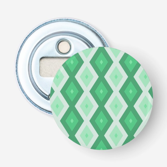 Décapsuleur Tons de motif diamant vert (Devant)