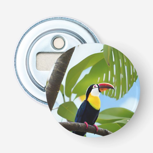 Décapsuleur Toucan tropical dans un arbre (Devant)