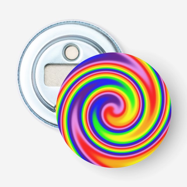 Décapsuleur Tourbillon arc-en-ciel coloré vif Spirale Flou Dou (Devant)