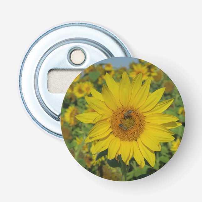 Décapsuleur tournesol jaune d'été fleurissant (Devant)