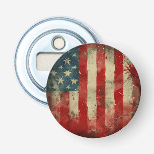 Décapsuleur Tourniquet Drapeau Américain Rond