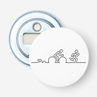 Décapsuleur Triathlon. Natation, cyclisme et course.