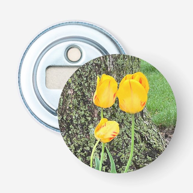 Décapsuleur Trois Tulipes Jaunes / (Devant)