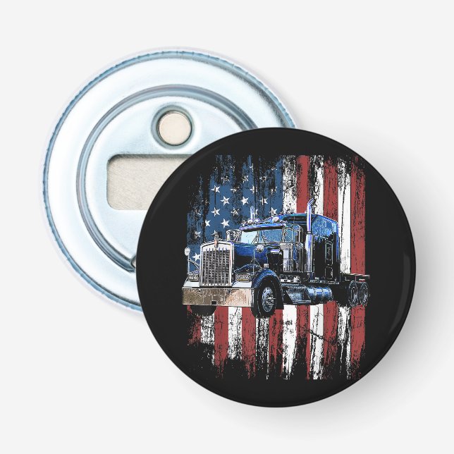 Décapsuleur Trucker American Flag Truck Driver Truck Driver Gi (Devant)
