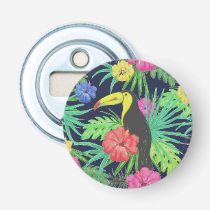 Décapsuleur Tucan tropical et forêt tropicale Feuille