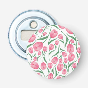 Décapsuleur Tulipes roses élégantes motif floral