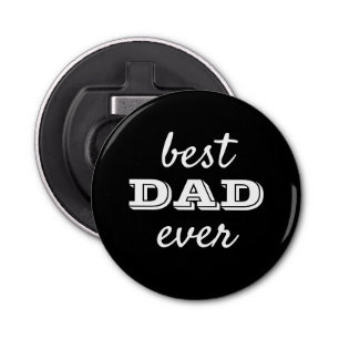 Décapsuleur Typographie simple noir et blanc Meilleur papa jam