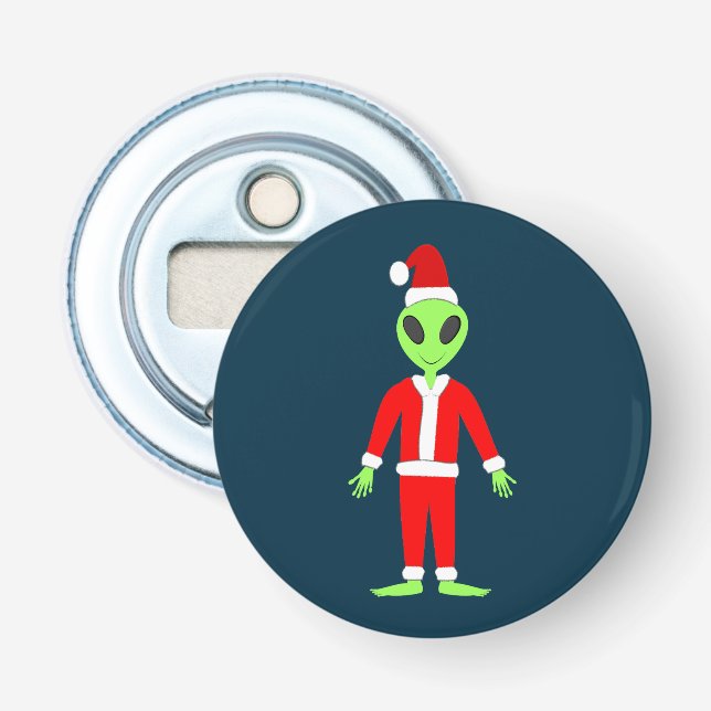 Décapsuleur UFO Ho Ho Père alien de Noël (Devant)