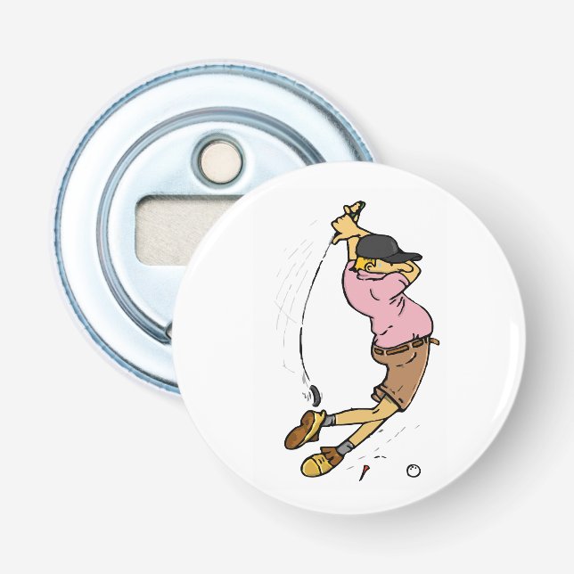 Décapsuleur Un golfeur manque la balle (Devant)
