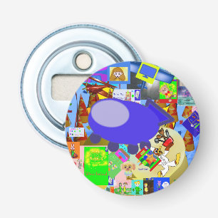 Décapsuleur Un joyeux dessin de vaisseau spatial