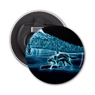 Décapsuleur Un Loup Sur Neige