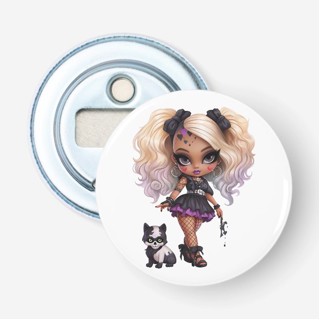 Décapsuleur Une collection de dessins Halloween pour jolie fil (Devant)