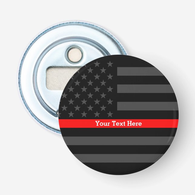 Décapsuleur Une ligne rouge mince élégante drapeau des USA (Devant)