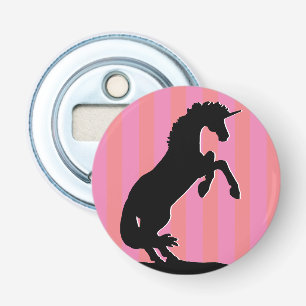 Décapsuleur Unicorne d'élevage noir (rayé rose)